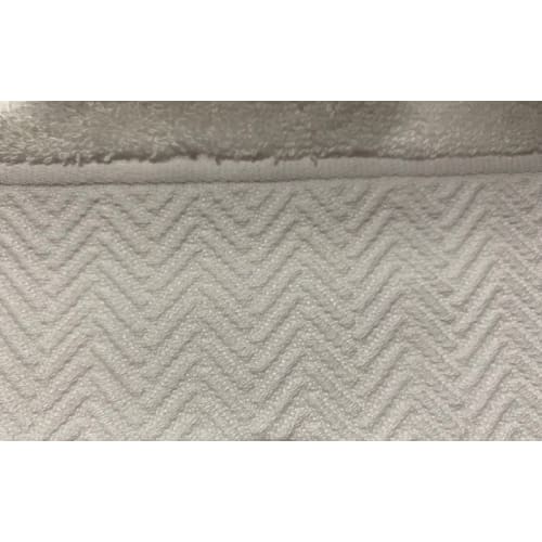 M Hand Towel, Herringbone Design, 16x30, 4.5 lbs/dz, White